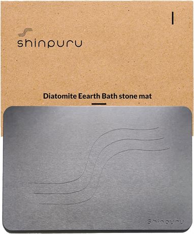 Stone Bath Mat, Diatomaceous Earth Shower Mat - Quick Dry, Non-Slip