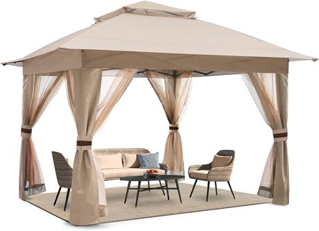 COOSHADE 13x13Ft Easy Pop Up Canopy Tent Instant Folding Shelter