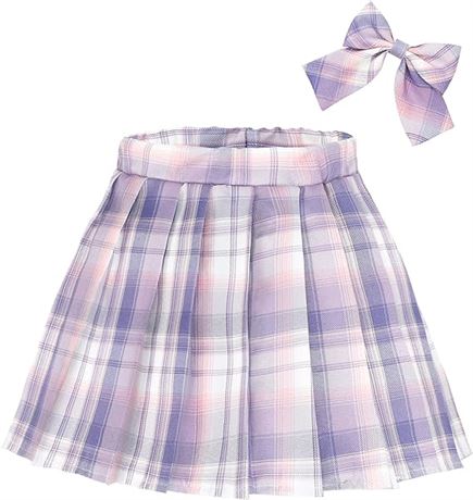 SIZE: 8-9YEARS KEREDA Girls Pleated Mini Skirt High Waist Tennis School Uniform
