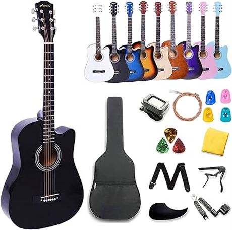 38'' - Aryari Acoustic Guitar for Beginner Kids Adults 38 inch 3/4 Size Professi