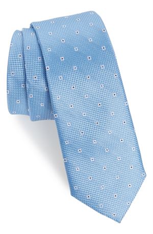 Men's 1901 Mawbly Mini Skinny Silk Tie, Size Regular - Blue