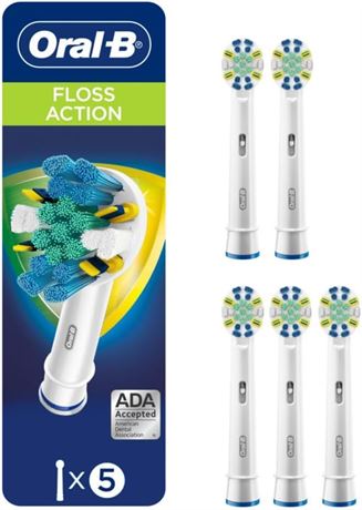 Oral-B FlossAction Electric Toothbrush Replacement Brush Heads Refills, 5 Count