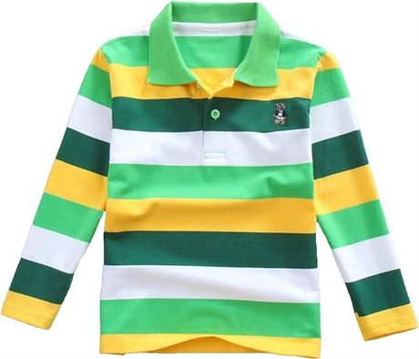 Kids Polo Shirt Summer Stripe T- Shirt (10)