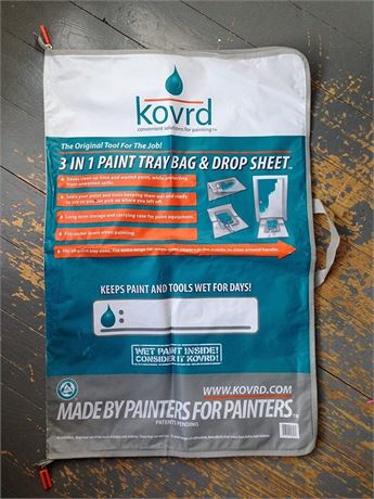 1.75 ft. x 2.5 ft. Kovrd Zip Up Paint Tray Bag and Drop Cloth - Pack of 31
