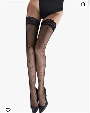 Marilyn French Inspired Sexy Silicone Lace Band Thigh High Stockings