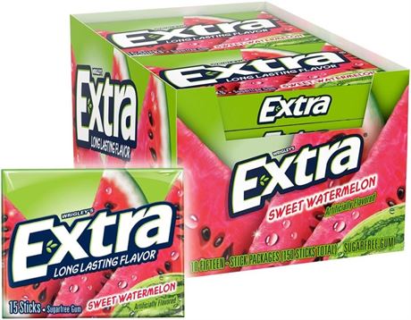 Wrigley Extra Fruit Sensations Sweet Watermelon Gum (x10 Units) BB Jan 23, 2025