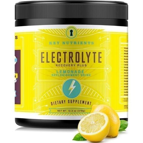Key Nutrients Electrolytes Powder: Zero Calorie Lemonade Exp 03/2024