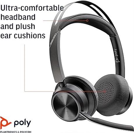 Poly - Voyager Focus 2 UC USB-A Headset with Stand (Plantronics) - Bluetooth (St