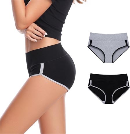 SIZE:M, CAILECOTTON Cotton Underwear for Women - High Waisted Underwear for Wome