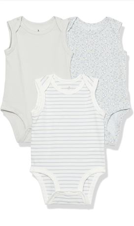 Size-18 months, Amazon Essentials Unisex Babies' Cotton Stretch Jersey Sleeveles