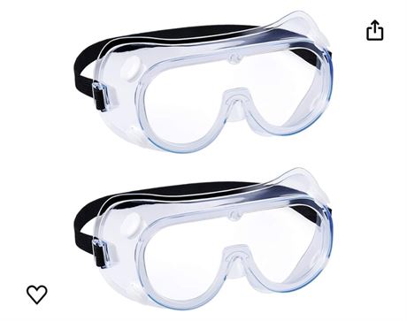 YunTuo 2 pack Safety Goggles, Adjustable,Lightweight Anti-Fog Protective Safety