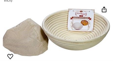 Premium Round Bread Banneton Basket with Liner - Perfect Brotform Proofing Baske