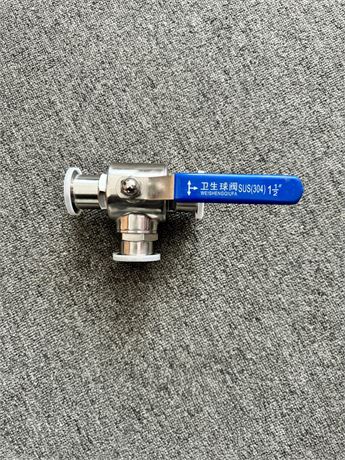 304 Stainless Steel Ball Valve 3 Way Tri Clamp T Type 1 .5"