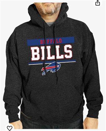 Team Fan Apparel NFL Adult Gameday Charcoal Hooded Sweatshirt - Cotton & Polyest