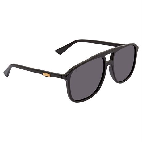 GUCCI Grey Rectangular Men's Sunglasses GG0262S 001 58