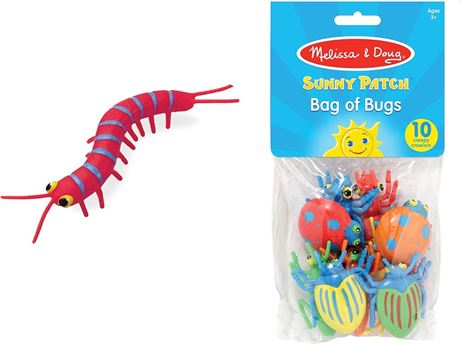Melissa & Doug Sunny Patch Bag of Bugs (10 pcs) - Pretend Play Insect Toys, Coun