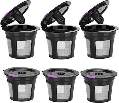 MaxRona Reusable K Cups for K-Coffee Maker, 6 Packs Reusable K Cup Coffee Filter