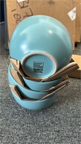 gourmet basics mikasa ceramic 4 sky blue small bowls