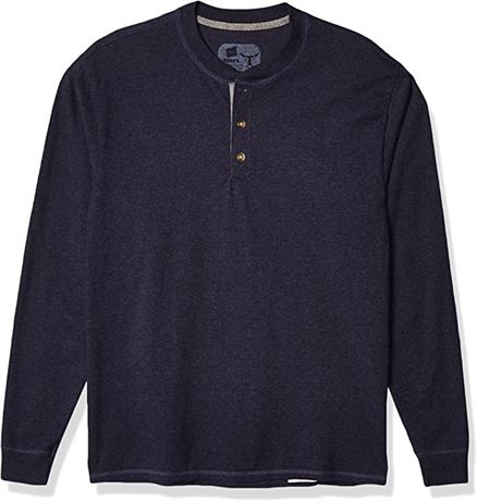 3XL - Hanes Men's Long-Sleeve Beefy Henley Shirt