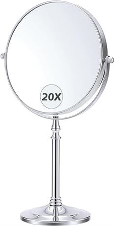 MIYADIVA Magnifying Mirror 20x, Double Sided 1X & 20X Magnifying Mirror on Stand