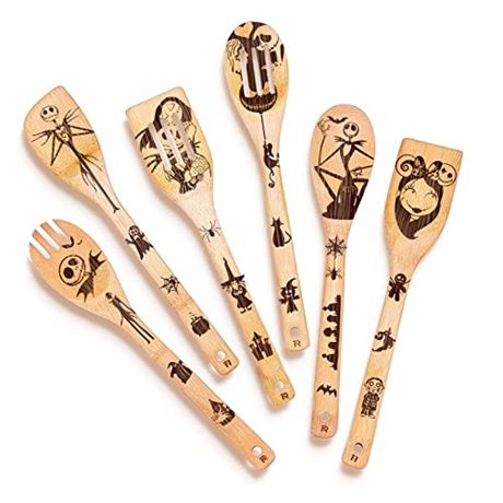Riveira 6-Piece Wooden Spoons for Cooking & Serving - Night...