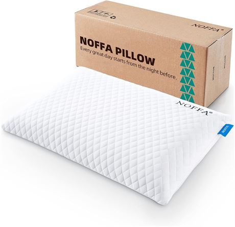 NOFFA Thin Pillow for Sleeping Adult, 2.4" Extra Slim Flat Pillow