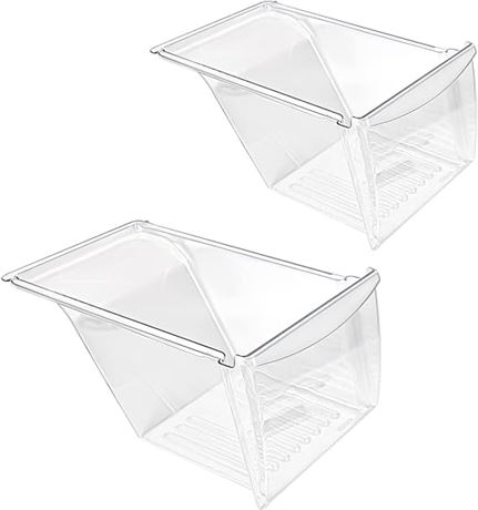 [2 PACK] Upgraded 240337103 Crisper Bins Drawers Replacement Compatible with Fri