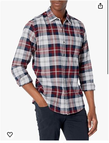 Amazon Essentials Men's Long-Sleeve Flannel Shirt (xs)