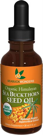 1-Ounce, SEABUCKWONDERS Sea Buckthorn Seed Oil -100% Certified Organic