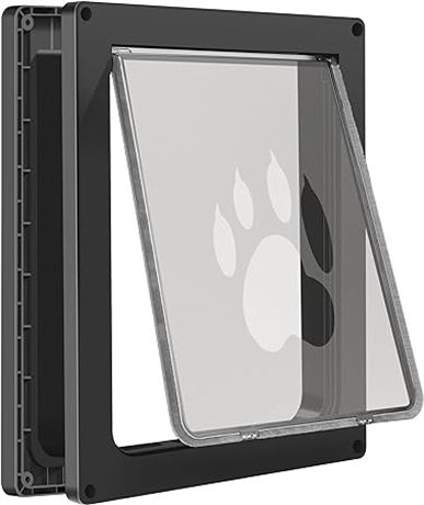 Large Black CEESC  Dog Door for Pets Up to 100 lb