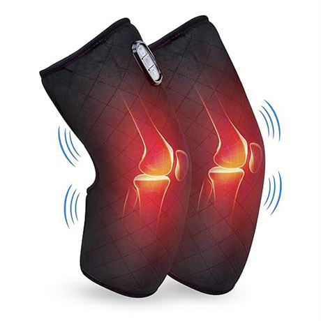 ComfIer Heated Knee Brace Wrap with Massage,Vibration Knee Massager with Heating