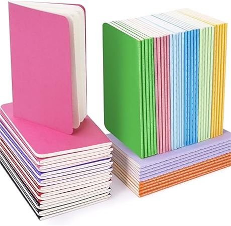 Small Lined Notebooks Bulk 60 Packs Mini Journal Pocket Notepads Set Colorful