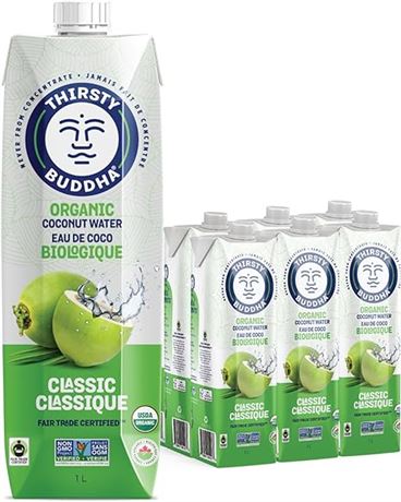 EXPDATE July 2024 Thirsty Buddha Organic Coconut Water 12 pack