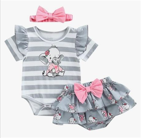 Aoswep Baby Girl Clothes Infant Newborn Girl Outfits Summer Clothes Romper Short