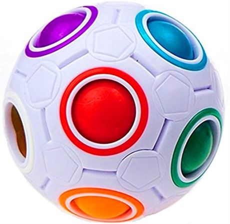 CuberSpeed Rainbow Ball Magic Cube Fidget Toy Puzzle Magic Rainbow Ball Puzzle F