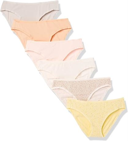 L, Amazon Essentials Women's Cotton Bikini Brief Underwear ( PACK OF 6)