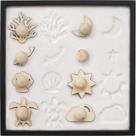 COCORO Sand Stamps for Mini Zen Garden Patterns Include Sun, Crescent Moon, Star