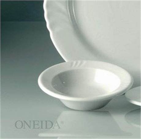 6 count, Oneida Briana Rego Collection Soup Bowl 7" White with Swirl Pattern