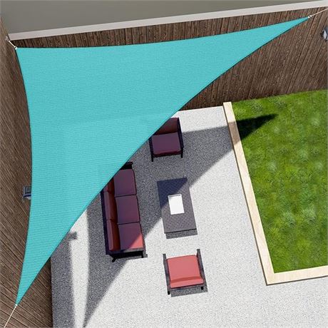 Right Triangle Sun Shade Sail Turquoise 16'x16'x22.6'