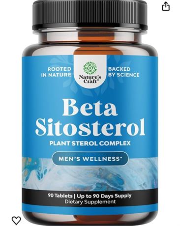 Natures Craft Plant Sterols Complex with Beta Sitosterol - 500mg Beta-Sitosterol