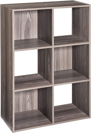 ClosetMaid Cubeicals 6 Cube Storage Shelf Organizer Bookshelf Stackable, Vertica