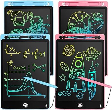 4 Pack LCD Writing Tablet for kids, Doodle Board W...