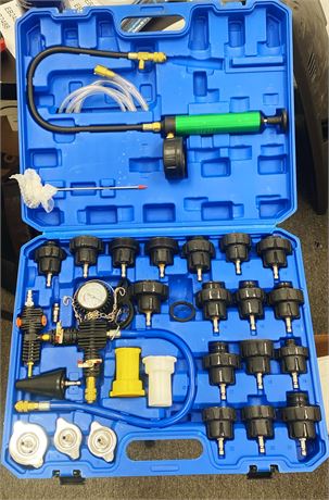 New 28/34Pcs Universal Radiator Pressure Tester Vacuum Type Cooling System Test