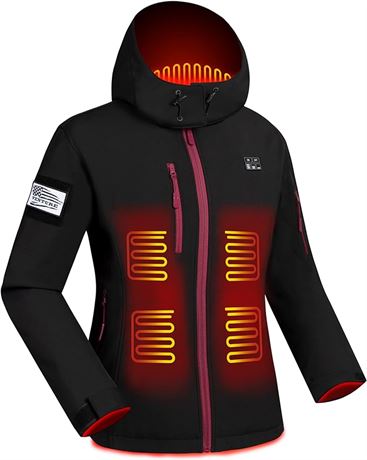 XXL - Upgraded Lightweight Heated Jacket for Women - Rechargeable Heating Jacket