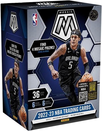 GRADED BY NBA 2023 Panini Mosaic Basketball Card Blaster Box - 36 Baske...