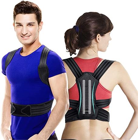 XL-VOKKA Posture Corrector for Men and Women, Adjustable Back Brace