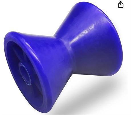 COLOFULWAY 3" Boat Trailer Roller Poly Bow Roller fits 1/2" Shaft, Polyurethane
