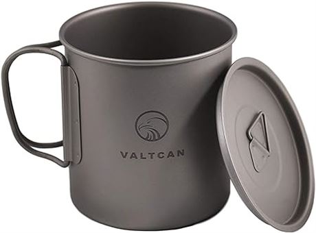 Valtcan 450ml Titanium Camping Cup with Ti...