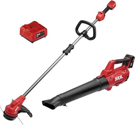 SKIL CB7542B-10 PWR CORE 20 Brushless 13" String Trimmer and 400 CFM Leaf Blower