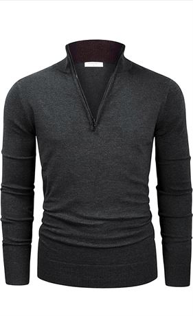Size-XXL, Derminpro Men's zipper, Dark Grey